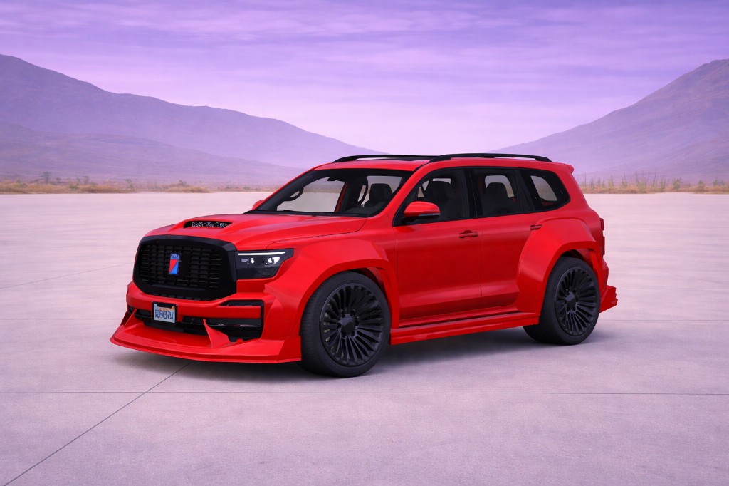 500 — red widebody Land Cruiser style SUV
